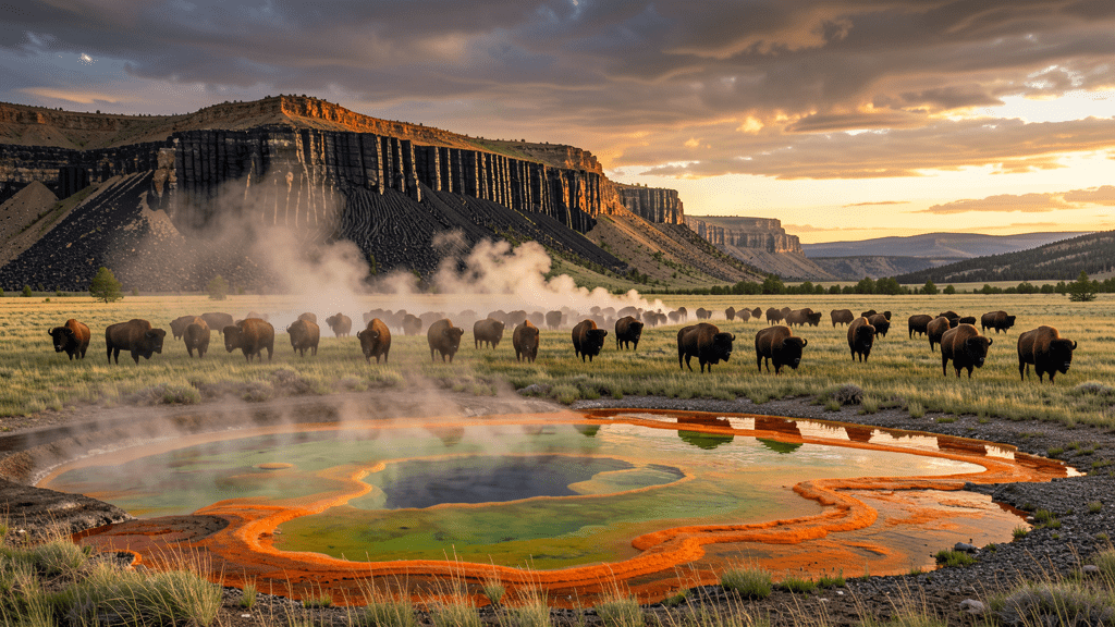 Yellowstone’un Üç Hazinesi: Obsidiyen, Bizon ve Kaplıca Zambakları